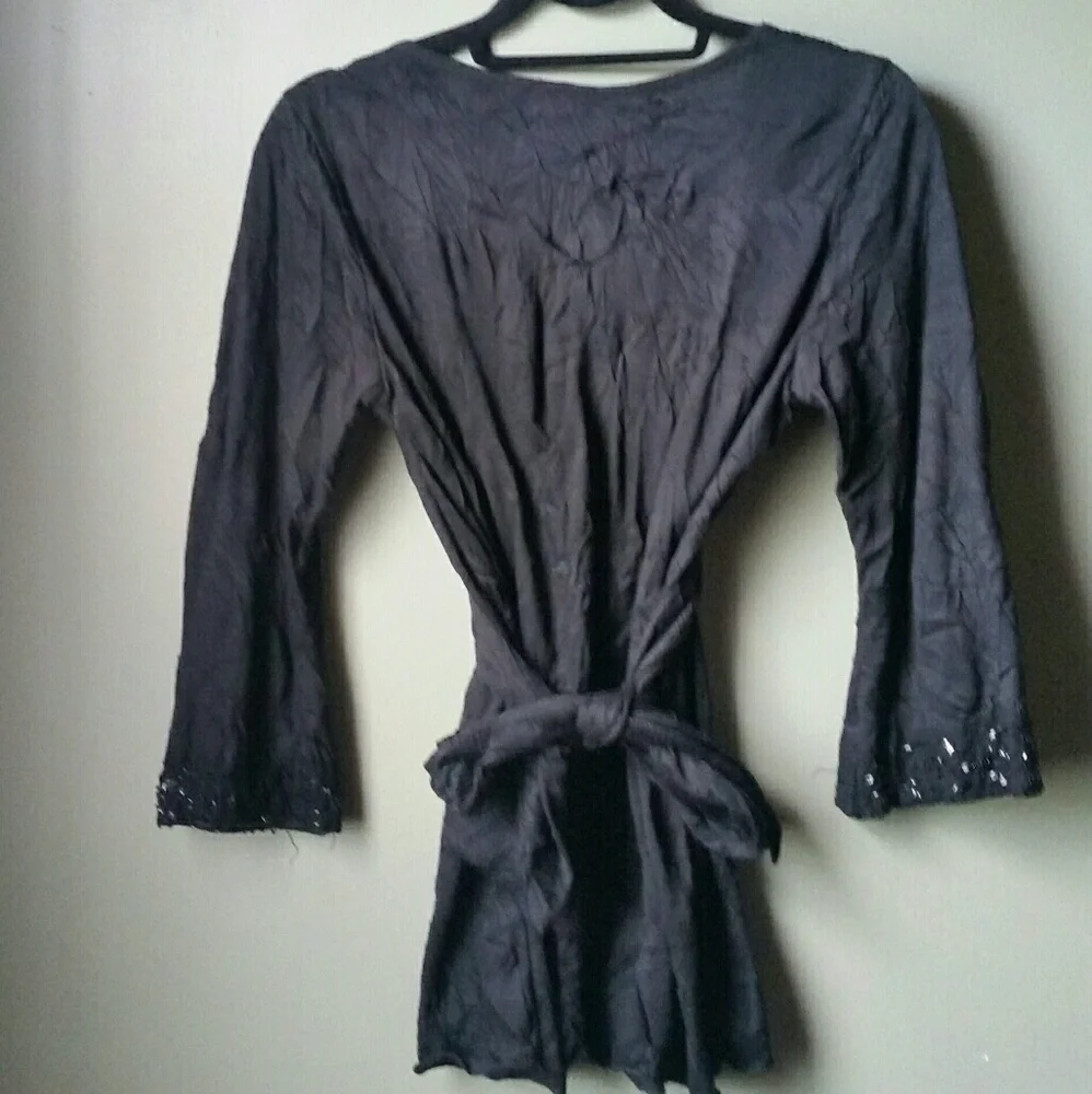 Women's Lily White Embroidery  Blouse Size L - Picture 3 of 4